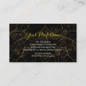 Glam Modern Zwart Goud Glitter Visitekaartje (Achterkant)