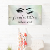 Glam moderne holografische wimpers en wenkbrauwkni spandoek (Insitu)
