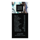 Glam moderne inkt wervelingen | Menu Salonprijslij (Voorkant)