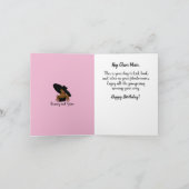 Glam Mom Butterfly Roze Verjaardag Kaart (Binnen)