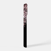 Glam Monogram Glitter Roze Goud iPhone 15 Case (Rechterkant)