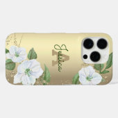 Glam Monogram Waterverf Glam voor goudmeisjes Case-Mate iPhone Case (Achterkant (horizontaal))