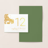 Glam Monstera laat de REAL FOLIE Tabelnummers acht Folie Kaarten (Display)