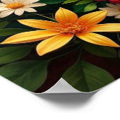 Glam Mooie Bloemen voor Moederdag Poster (Hoek)