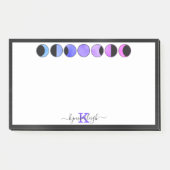 Glam Moon Phases Monogram Name Large Retangular Post-it® Notes (Voorkant)
