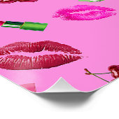 Glam Motif Pink and Green Quote Poster  (Hoek)