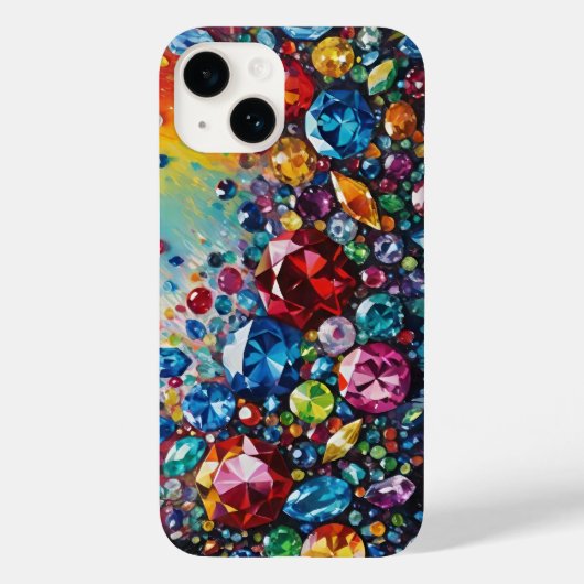 Glam Multi gekleurde Pareltjes en juwelen Case-Mate iPhone Case (Achterkant)
