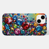 Glam Multi gekleurde Pareltjes en juwelen Case-Mate iPhone Case (Achterkant (horizontaal))