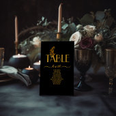 Glam Mystiek Zwart Goud Wolken Maan Bruiloft Kaart