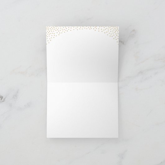 Glam nacht faux goud glitter kalligrafie dank u bedankkaart (Binnen)