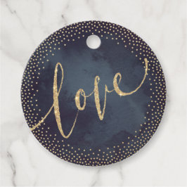 Glam nacht gouden glitter kalligrafie liefde monog bedankjes labels