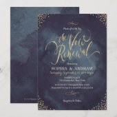 Glam nacht gouden kalligrafie gelofte vernieuwing kaart (Voorkant / Achterkant)