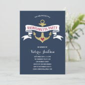 Glam Nautical Bachelorette Party Kaart (Staand voorkant)