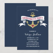 Glam Nautical Bachelorette Party Kaart (Voorkant / Achterkant)