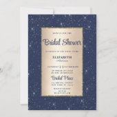 Glam navy blauw goud glitter confetti Vrijgezellen Kaart (Voorkant)