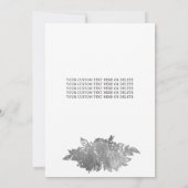 Glam Navy Blauw Zilveren Jurk Mis Quince Quinceañe Kaart (Achterkant)