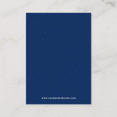 Glam Navy Blue Earring Jewelry Display Visitekaartje (Achterkant)