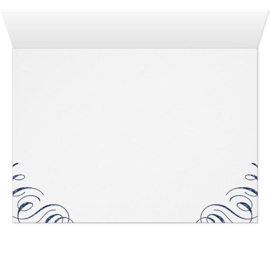 Glam navy Silver  kalligrafie bedankt (Binnen Horizontaal (Onder))