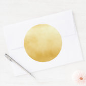 Glam nep goud metalen ronde stickers (Envelop)