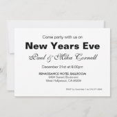 Glam New Years Eve Party - kleine zwarte jurk Kaart (Achterkant)