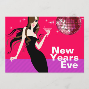 Glam New Years Eve Party - kleine zwarte jurk Kaart