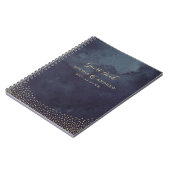 Glam night faux goudglitter bruiloft gastboek notitieboek (Linkerzijde)