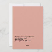 Glam Night Funny Retro Hond Kerstfoto Feestdagenkaart (Achterkant)