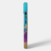 Glam Noodlijdende Paarse Turquoise Goud Case-Mate iPhone Case (Achterkant / Links)