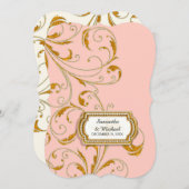 Glam Old Hollywood Regency Black Stropdas Event St Kaart (Voorkant / Achterkant)