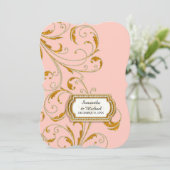 Glam Old Hollywood Regency Black Stropdas Event St Kaart (Staand voorkant)