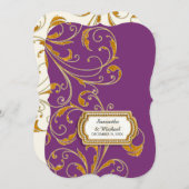 Glam Old Hollywood Regency Black Stropdas Event St Kaart (Voorkant / Achterkant)