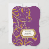 Glam Old Hollywood Regency Black Stropdas Event St Kaart (Voorkant)