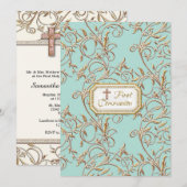 Glam Old Hollywood Regency Cross First Community Kaart (Voorkant / Achterkant)