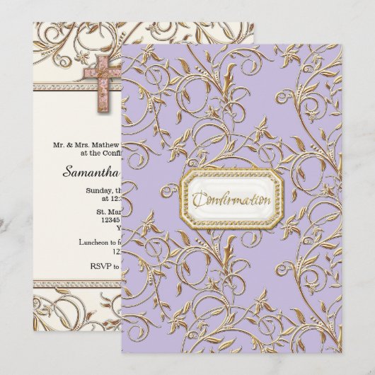 Glam Old Hollywood Regency Girl Cross-bevestiging Kaart (Voorkant / Achterkant)