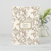 Glam Old Hollywood Regency Gold Couples Shower Kaart (Staand voorkant)