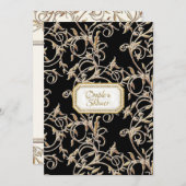 Glam Old Hollywood Regency Gold Couples Shower Kaart (Voorkant / Achterkant)