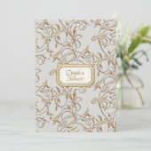Glam Old Hollywood Regency Gray Couples Shower Kaart (Staand voorkant)