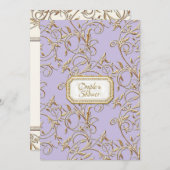 Glam Old Hollywood Regency Lila Koppels Douche Kaart (Voorkant / Achterkant)