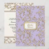 Glam Old Hollywood Regency Lila Vrijgezellenfeest Kaart (Voorkant / Achterkant)