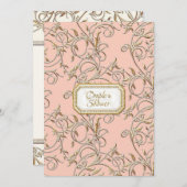 Glam Old Hollywood Regency Pink Couples Shower Kaart (Voorkant / Achterkant)