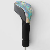 Glam opaal met groot monogram of naam golfheadcover (Schuin)
