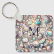 Glam Opal Luipaardprint Meisjesachtige Sleutelhang