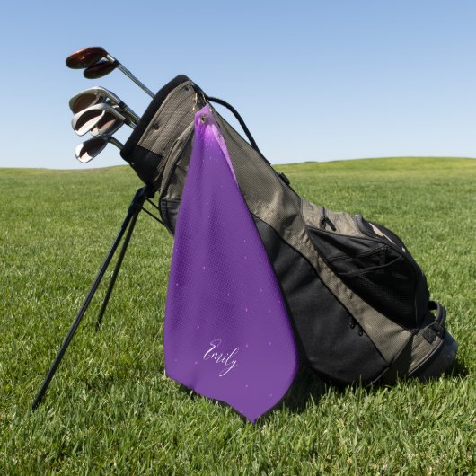 Glam Paars - Aangepast Golfhanddoek (Groen)