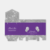 Glam Paars en Silver Bedankdoosjes (Uitgevouwen)