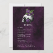  Glam Paars Floral Gothic Bachelorette Kaart (Achterkant)