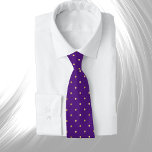 Glam Paars Gold Polka Dots Stropdas<br><div class="desc">Elegant paars met gouden pokstippen.</div>