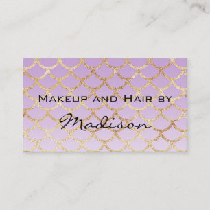 Glam Paars & Goud Zeemeermin Glitter Make-up Artie Visitekaartje
