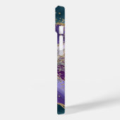 Glam Paars Peacock Agate Feathered Case-Mate iPhone Case (Achterkant / Links)