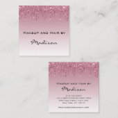 Glam Paars Roos Gold Glitter zorgt voor nieuwe art Vierkante Visitekaartje (Voorkant / Achterkant)