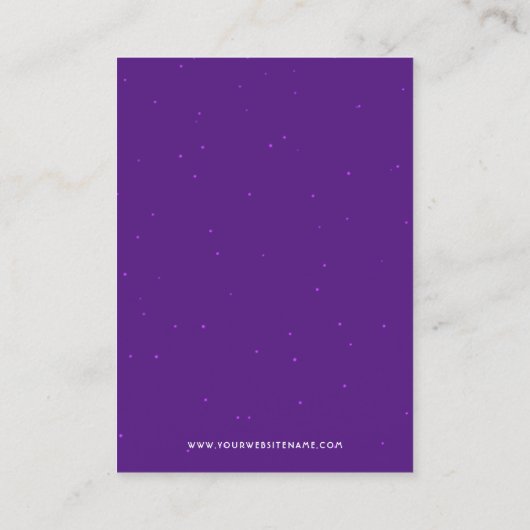 Glam Paars Veroorning Juwelier Display Visitekaartje (Achterkant)